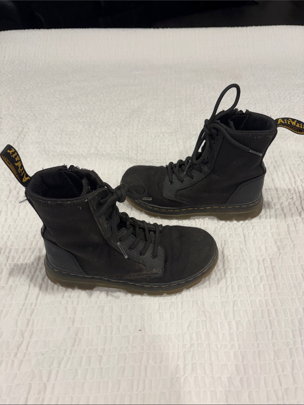 Doc Martens Air Wair Junior Combs Black Utility Kids Combat Boots
Size 13